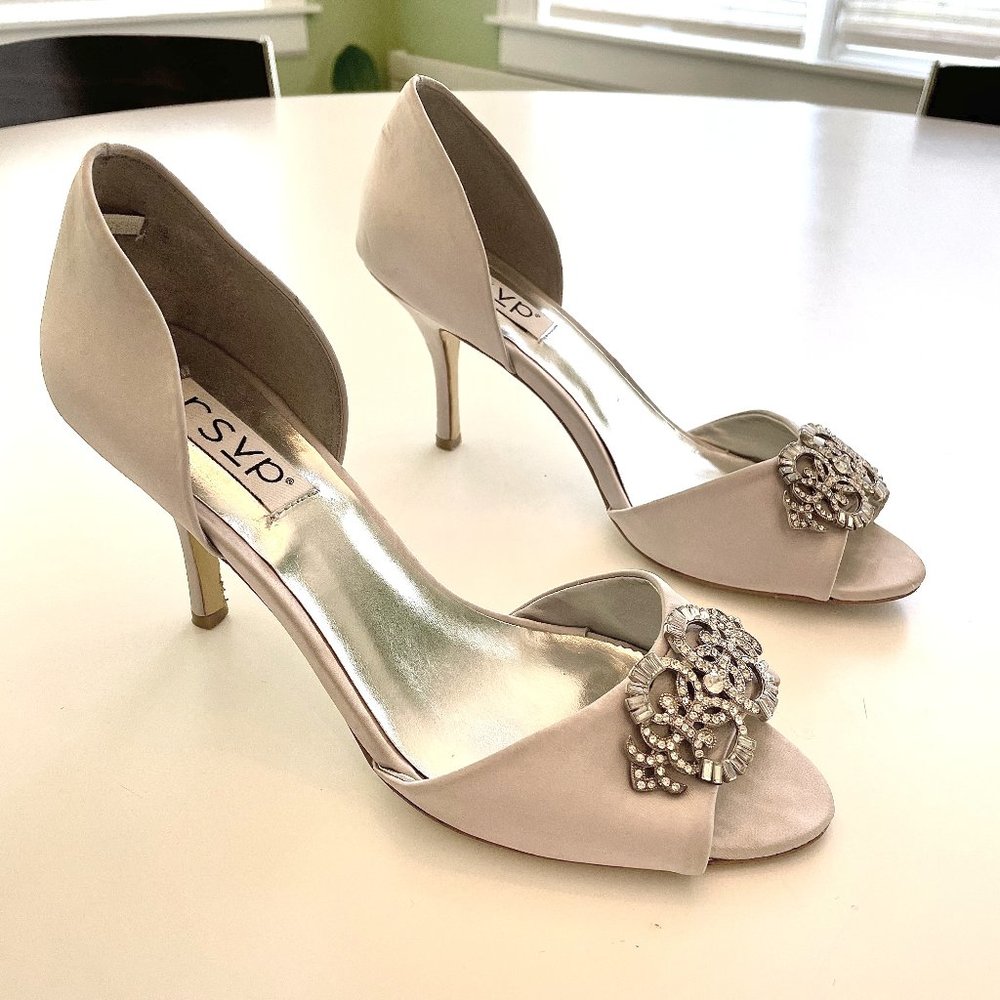 RSVP Embellished Silver Heels